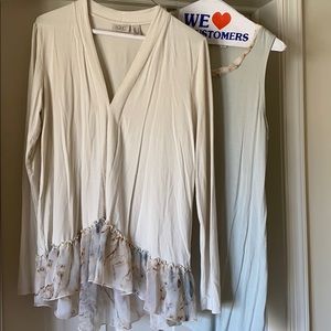 LOGO cardigan with matching tank size small